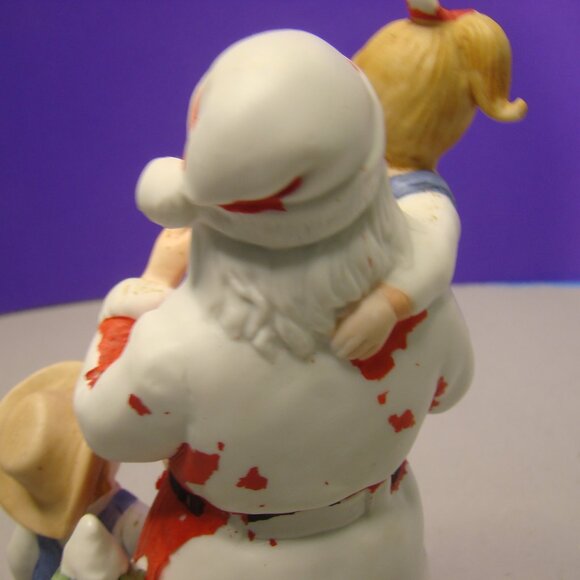 1985 Denim Days "I Love Santa" Figurine - #8951 Interiors Homco Vintage - Picture 10 of 16